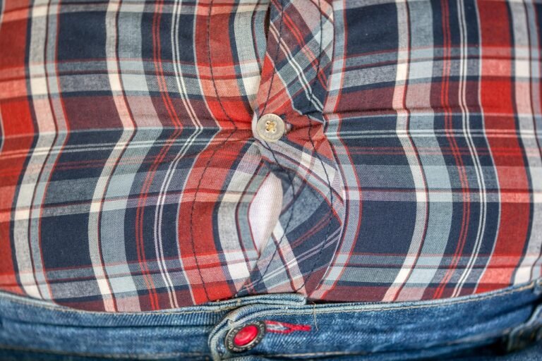 man, human, belly, shirt, the waistband, jeans, curious excited, checkered, closely, meager, belly, belly, belly, belly, belly