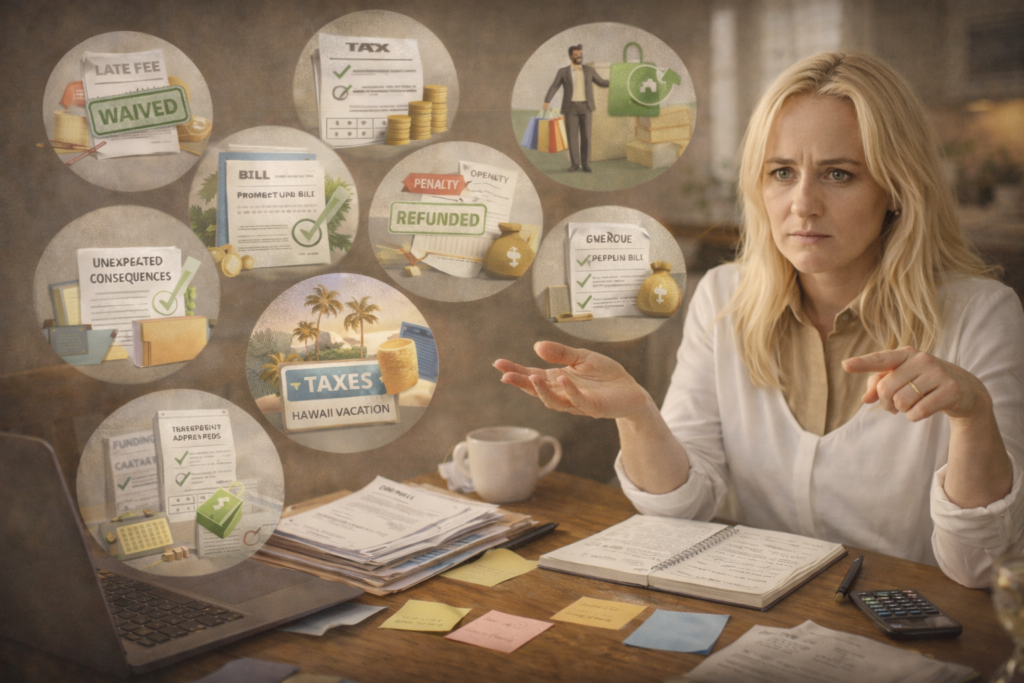 rachunki podatki pełne biurko